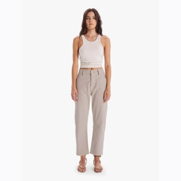 Mother Denim Ditcher Crop in Chalk it Up - Picture 1 of 6